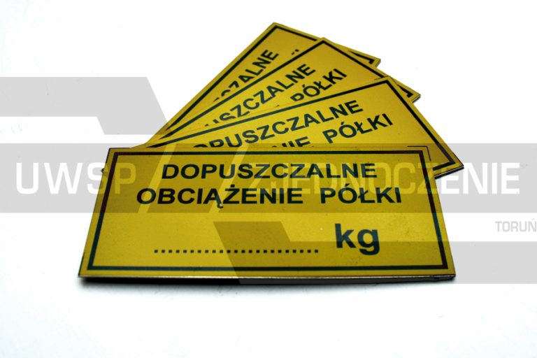 Tabliczka informacyjna - Aluminium - UWSP ZJEDNOCZENIE Toruń