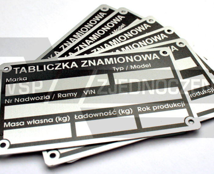 Tabliczka zastępcza - aluminium matowane - UWSP ZJEDNOCZENIE Toruń