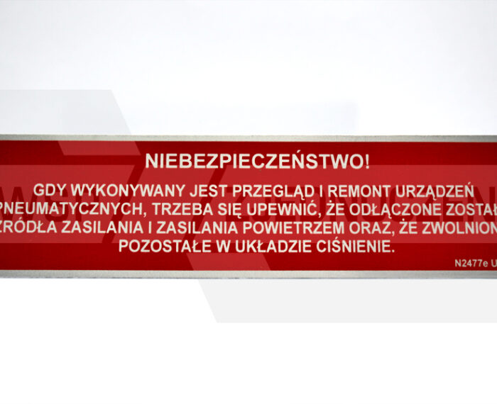 tabliczka aluminiowa - UWSP ZJEDNOCZENIE Toruń
